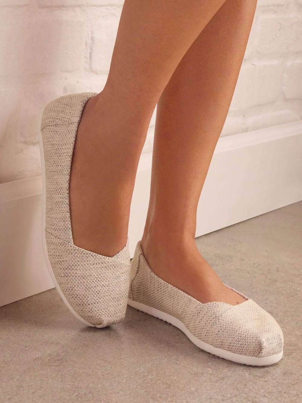 Toms Womens Alpargata Ballet Flat Natural Melange